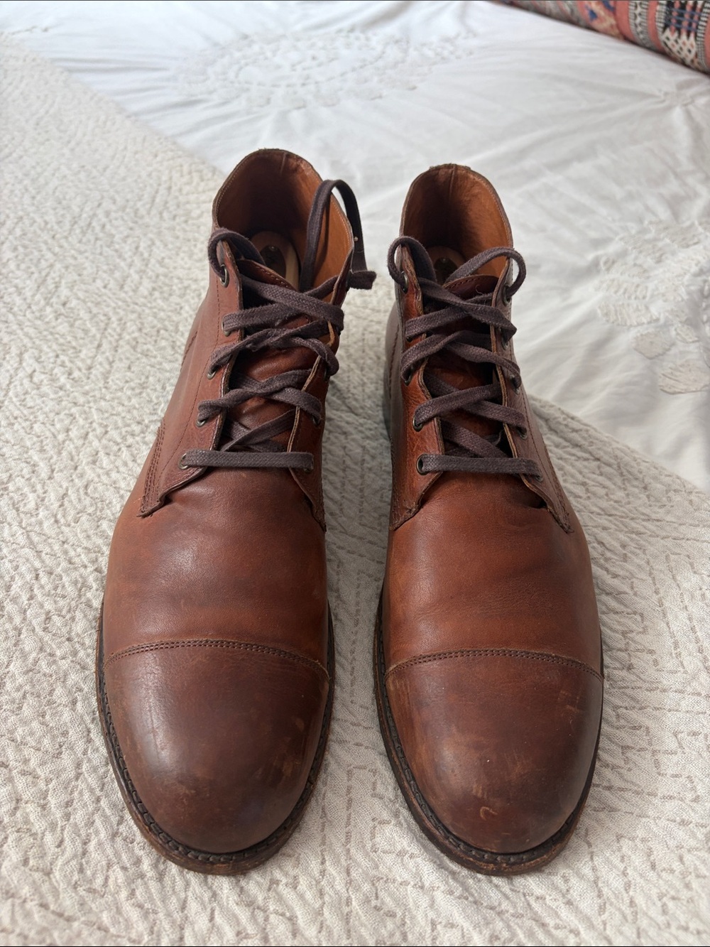 Frye Men's Brown Leather Chukka Lace-Up Boots